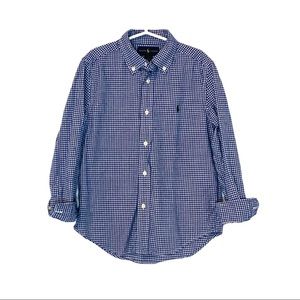 Ralph Lauren Boys gingham button down size 7